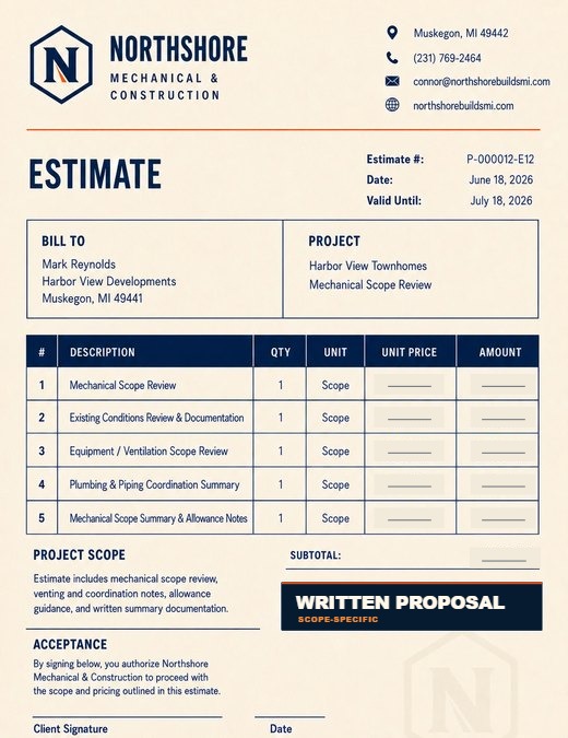 Sanitized Northshore written proposal preview without public pricing.