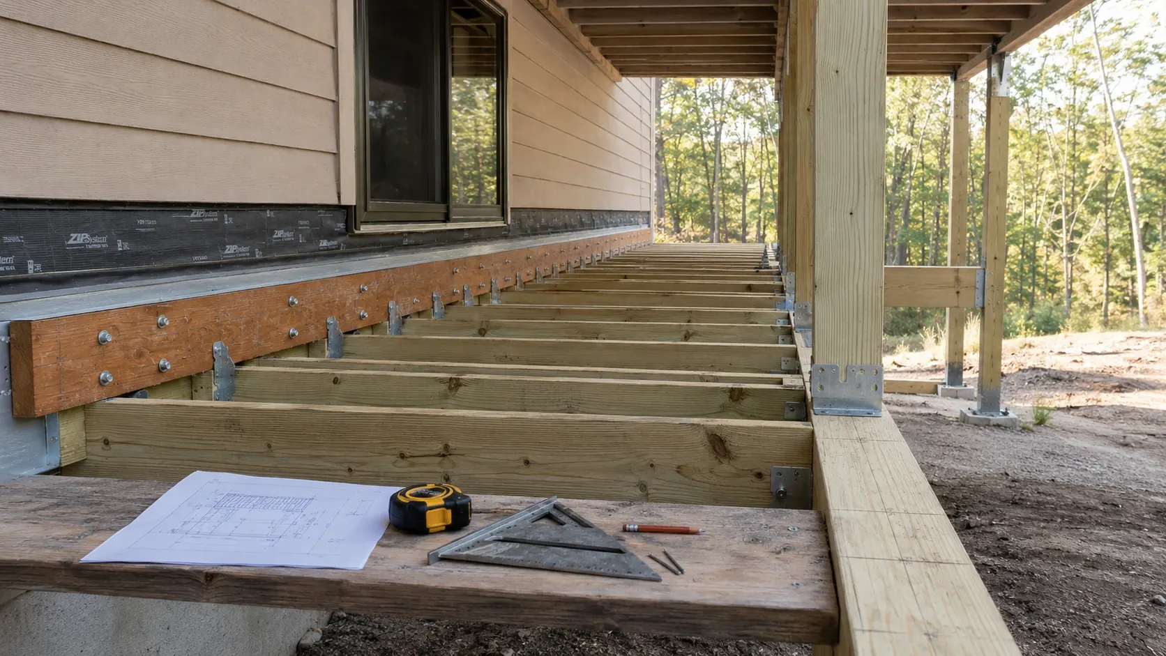 Northshore porch and deck structures concept visual for planning and scope context