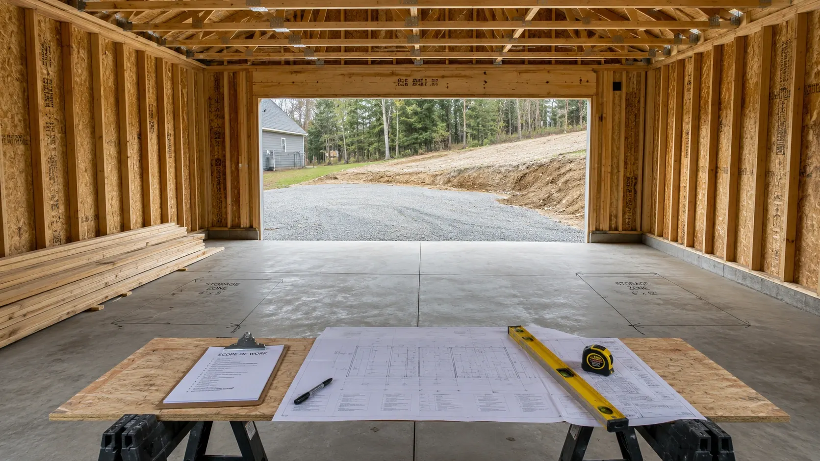 Northshore garages and outbuildings concept visual for planning and scope context