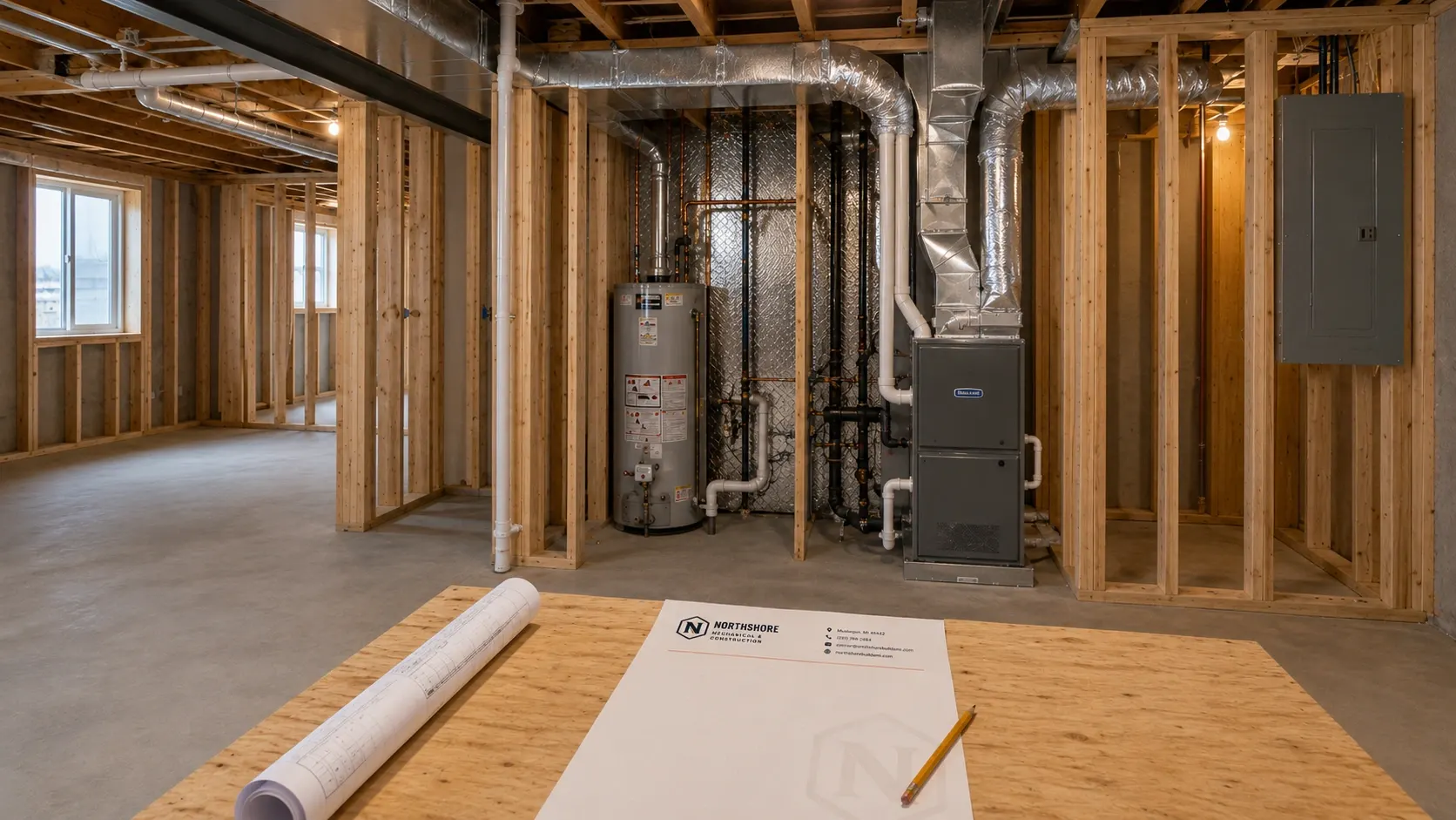 Northshore mechanical work concept visual for planning and scope context