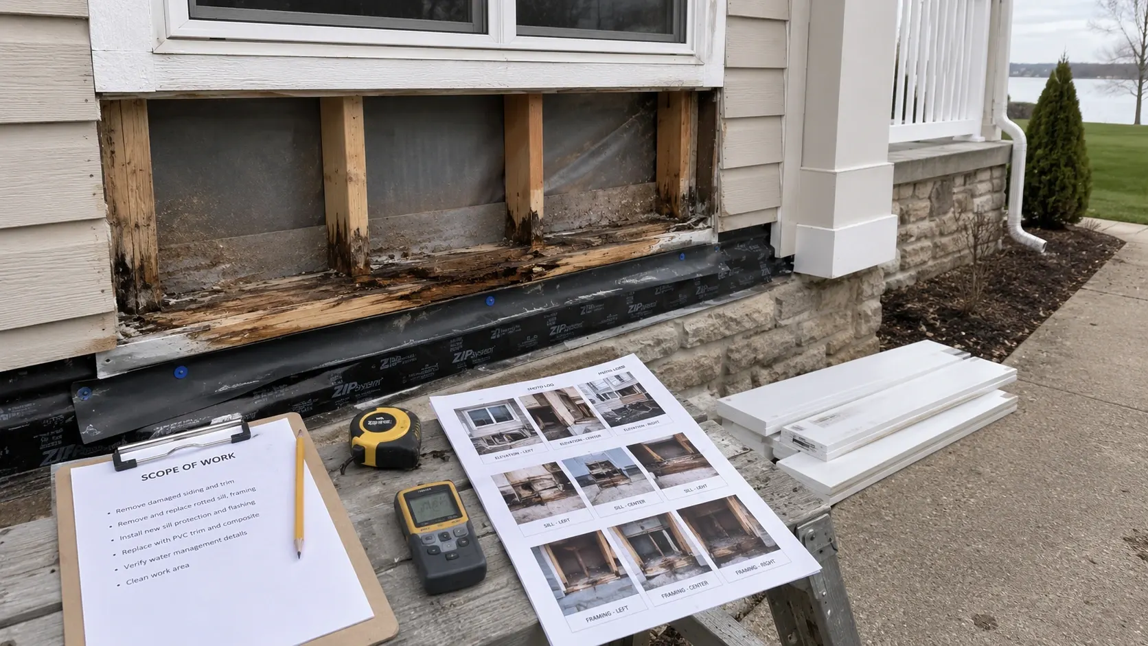 Illustrative repairs & rehab service concept.